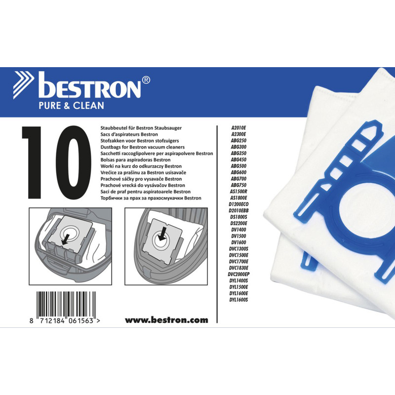 Sac aspirateur 10 pièces BESTRON - Accessoire ménage | BESTRON Sac aspirateur 10 pièces BESTRON - Accessoire ménage | BESTRON