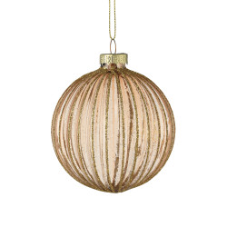 Boule de Noël en verre Fanore taupe Ø 8 cm EGLO