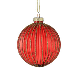 Boule de Noël en verre Fanore rouge Ø 8 cm EGLO