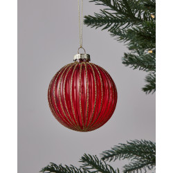 Boule de Noël en verre Fanore rouge Ø 8 cm EGLO