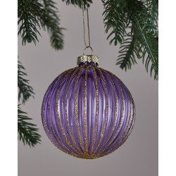 Boule de Noël en verre Fanore violette Ø 8 cm EGLO