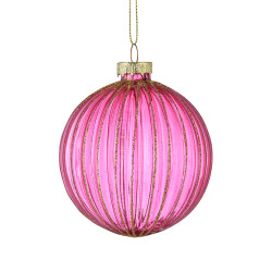 Boule de Noël en verre Fanore rose Ø 8 cm EGLO