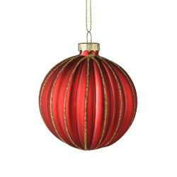 Boule de Noël en verre Fanore rouge Ø 8 cm EGLO