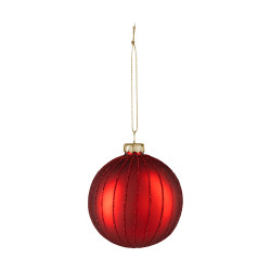 Boule de Noël en verre Fanore rouge mat Ø 8 cm EGLO