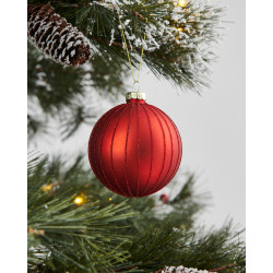 Boule de Noël en verre Fanore rouge mat Ø 8 cm EGLO