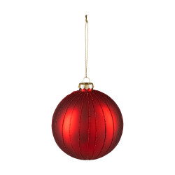 Boule de Noël en verre Fanore rouge mat Ø 10 cm EGLO