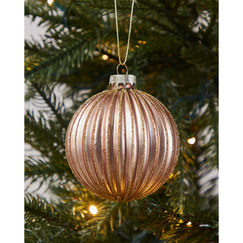 Boule de Noël en verre Fanore champagne Ø 8 cm EGLO