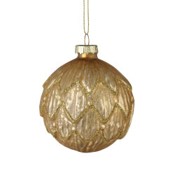 Boule de Noël en verre Fanore dorée Ø 8 cm EGLO