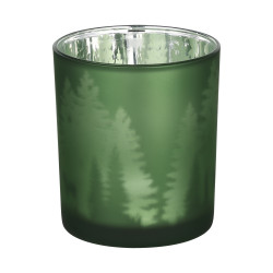 Photophore Lukut en verre vert Ø 7 x 8 cm EGLO