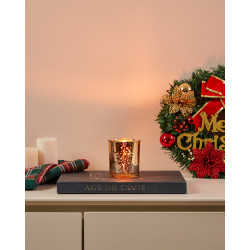 Photophore Lukut en verre doré Ø 7 x 8 cm EGLO