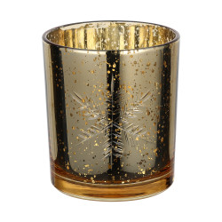 Photophore Lukut en verre doré Ø 8