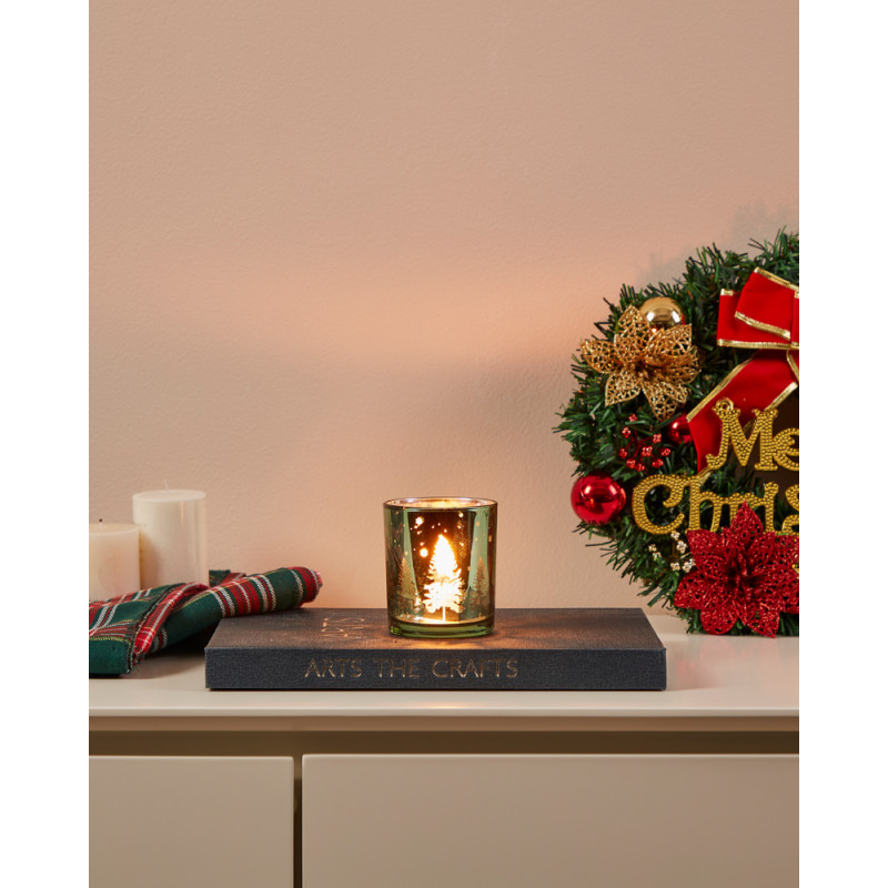 Photophore Lukut en verre menthe Ø 7 x 8 cm EGLO