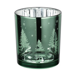 Photophore Lukut en verre menthe Ø 8