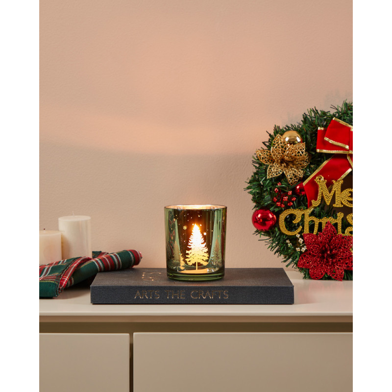 Photophore Lukut en verre menthe Ø 8