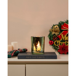 Photophore Lukut en verre menthe Ø 10 x 12