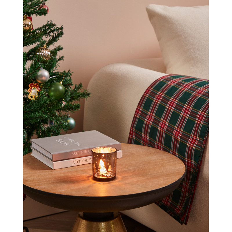 Photophore Lukut en verre marron Ø 7 x 8 cm EGLO