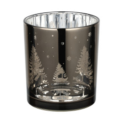 Photophore Lukut en verre marron Ø 8