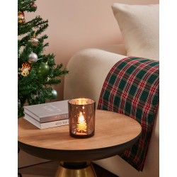 Photophore Lukut en verre marron Ø 10 x 12