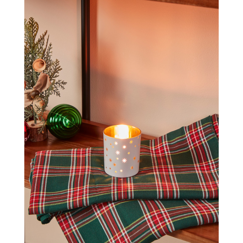 Photophore Lukut en verre blanc Ø 7 x 8 cm EGLO