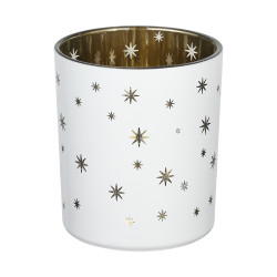 Photophore Lukut en verre blanc Ø 8