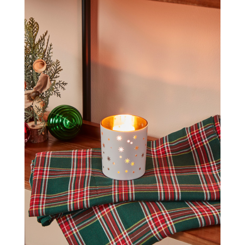 Photophore Lukut en verre blanc Ø 8