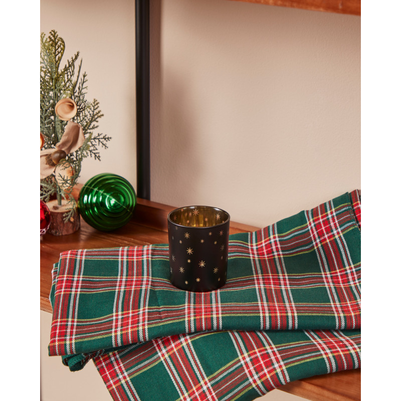 Photophore Lukut en verre noir Ø 7 x 8 cm EGLO