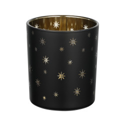 Photophore Lukut en verre noir Ø 8