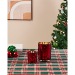 Photophore Lukut en verre rouge Ø 7 x 8 cm EGLO