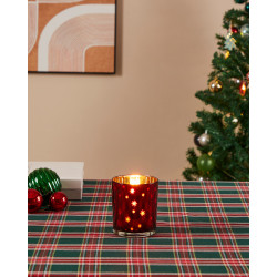 Photophore Lukut en verre rouge Ø 8