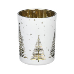 Photophore Lukut en verre blanc Ø 10 x 12