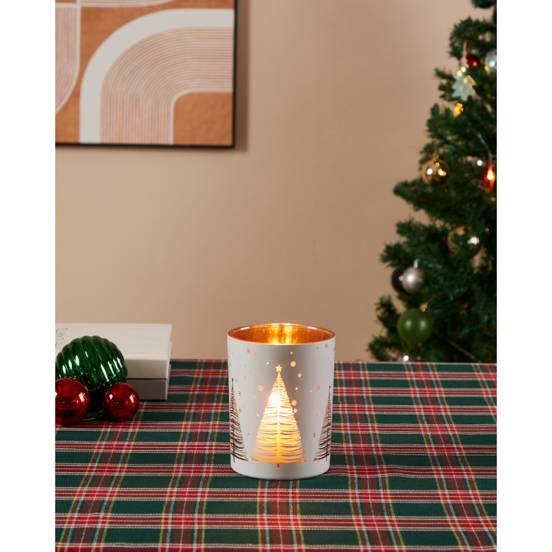 Photophore Lukut en verre blanc Ø 10 x 12