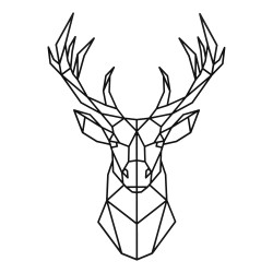 Décoration murale cerf Antipolo noir 42