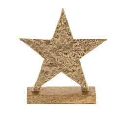 Etoile Baliguian dorée 15 x 5 x 16