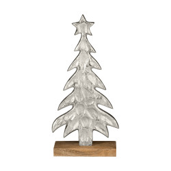 Sapin de Noël Baliguian argenté 13 x 6 x 27 cm EGLO