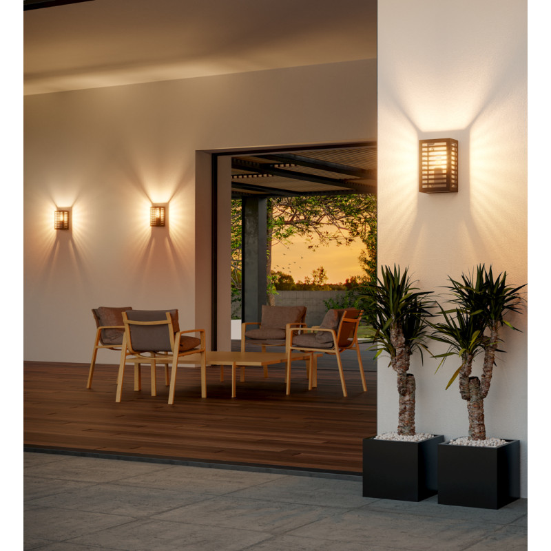 Applique extérieure Alamonte 3 noire E27 60 W