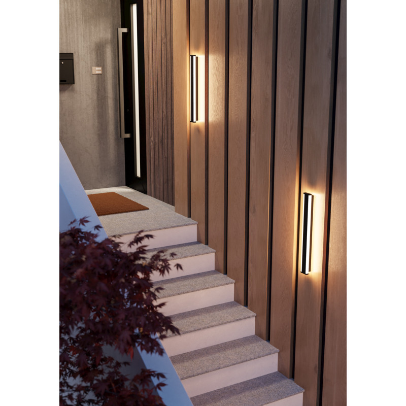 Applique extérieure LED Neviano noire 2 x 7 W