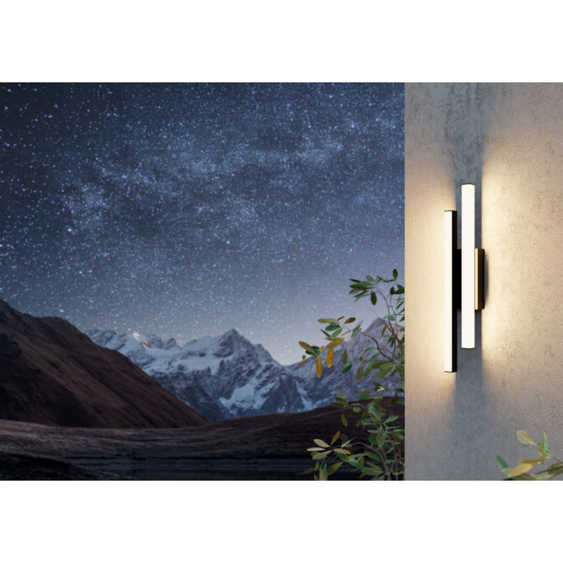Applique extérieure LED Serricella noire 9 W