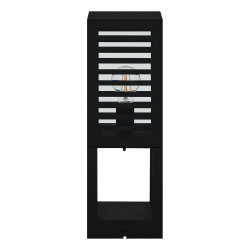 Borne extérieure Alamonte 3 noire 45 cm E27 60 W