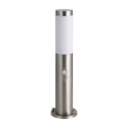 Borne extérieure Helsinki en acier inoxydable avec détecteur de mouvement 45 cm E27 12 W