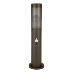 Borne extérieure Helsinki bronze avec détecteur de mouvement 45 cm E27 15 W