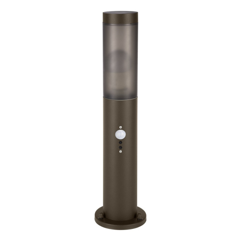 Borne extérieure Helsinki bronze avec détecteur de mouvement 45 cm E27 15 W