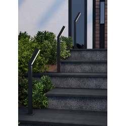 Borne extérieure LED Ugento noire 79 cm 9 W