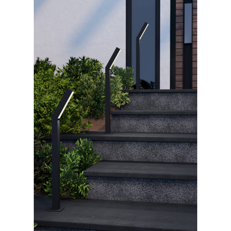 Borne extérieure LED Ugento noire 79 cm 9 W