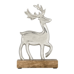Cerf Baliguian argenté 13 x 5 x 20 cm EGLO