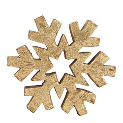 Flocon de neige Baliguian en bois 15 x 3