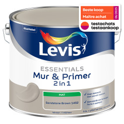 Peinture Murale Essentials 2-en-1 Brun Grès 2,5L | LEVIS