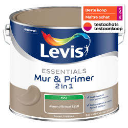 Peinture murale Essentials brun amande 2-en-1 2,5 L | LEVIS
