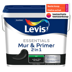 Peinture Murale Essentials Noir Jet 2-en-1 5L | LEVIS