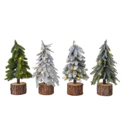Sapin de Noël de table artificiel illuminé 37 cm