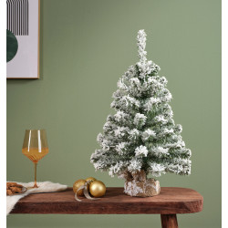 Sapin de Noël de table artificiel Imperial vert enneigé 35 cm